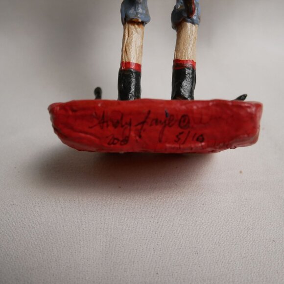 Andy Faye Uncle Sam Snowman Figurine Holding American Flag 2001 Limited 5/10 - Picture 8 of 8